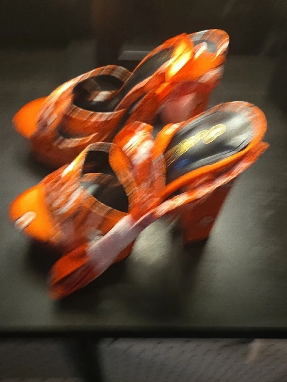 Mata Shoes Orange Paisley Platform Sandals